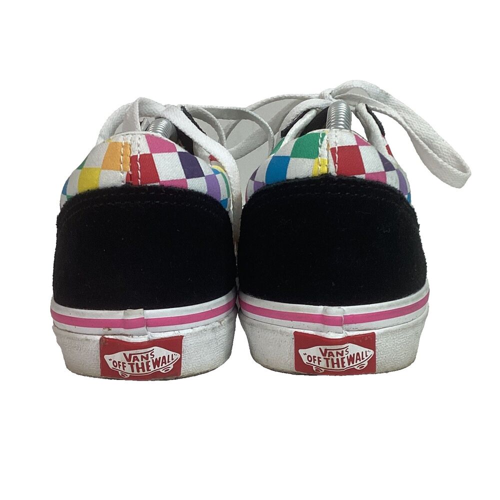 Vans OTW Rainbow Checkered - Youth/Kids Sz 6 - Pride Colorful Suede & Canvas Low - Picture 3 of 8